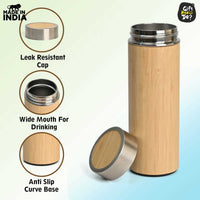 Gift Kya De Buy Eco-Friendly Bamboo Water Bottle – Sustainable Hydration Solution & Customized