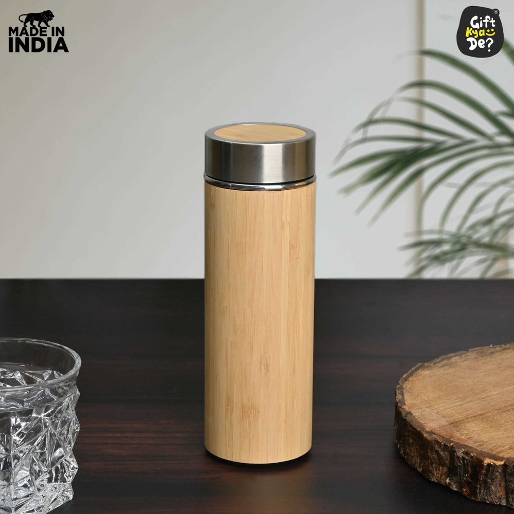 Gift Kya De Buy Eco-Friendly Bamboo Water Bottle – Sustainable Hydration Solution & Customized