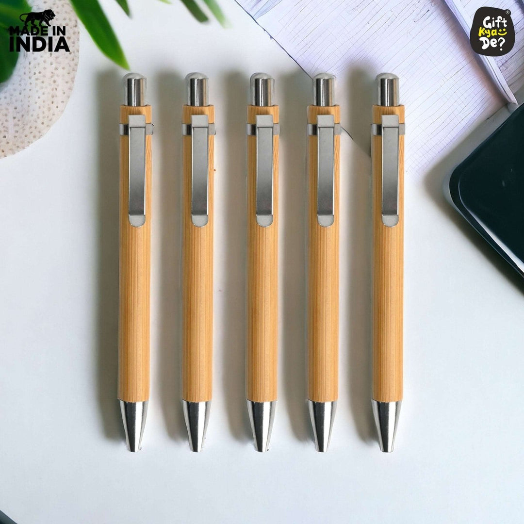 Gift Kya De Buy Eco-Friendly Bamboo Pen (Pack Of 5) Online - Gift Kya De