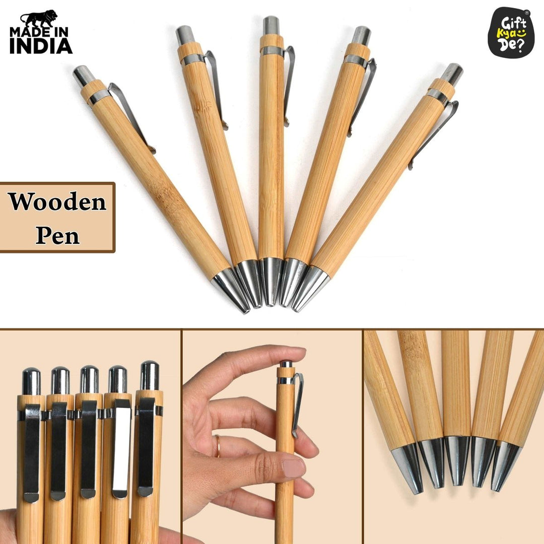 Gift Kya De Buy Eco-Friendly Bamboo Pen (Pack Of 5) Online - Gift Kya De
