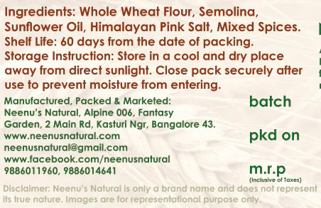 Neenus Natural Whole Wheat Fingers - Mexican - 250 gm