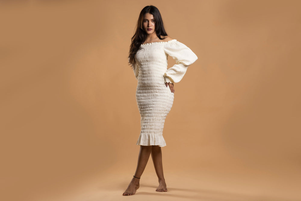 BLOCK HOP BLOCK HOP Waffle Bodycon Dress