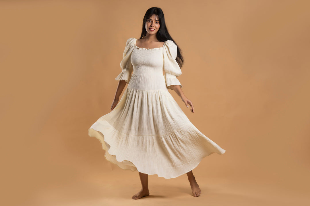 BLOCK HOP BLOCK HOP Waffle Muslin Dress