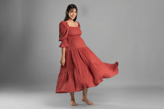 BLOCK HOP BLOCK HOP Waffle Muslin Dress