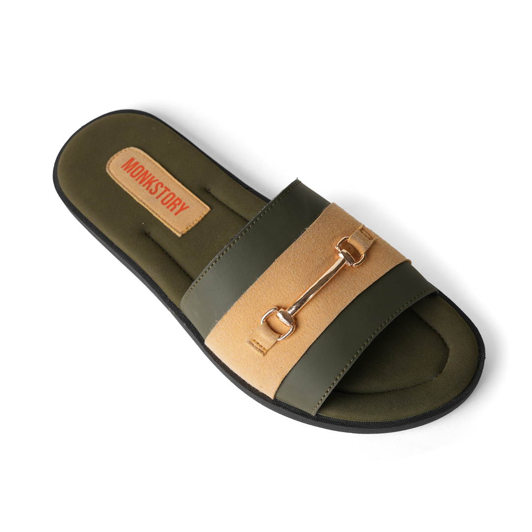 Monkstory Horsebit Slides - Yellow