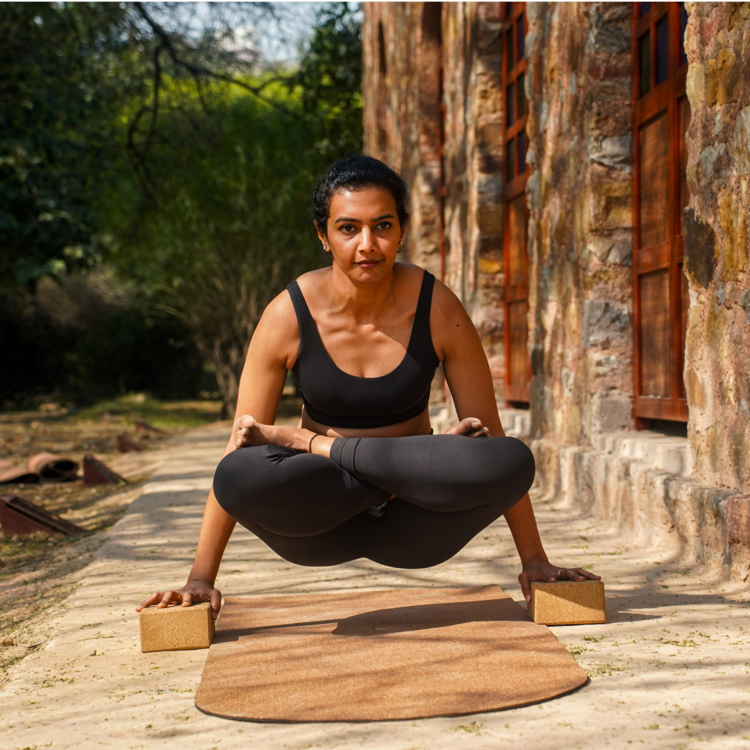 Yoga Starter Kit - Grippiest Mat Ever with 2 Support Blocks | Free Carry Bag Included