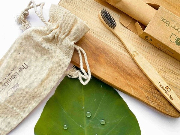 Natural Dental Kit | Bamboo Toothbrush + Neem Tongue Cleaner Combo | Natural Oral Care Essentials