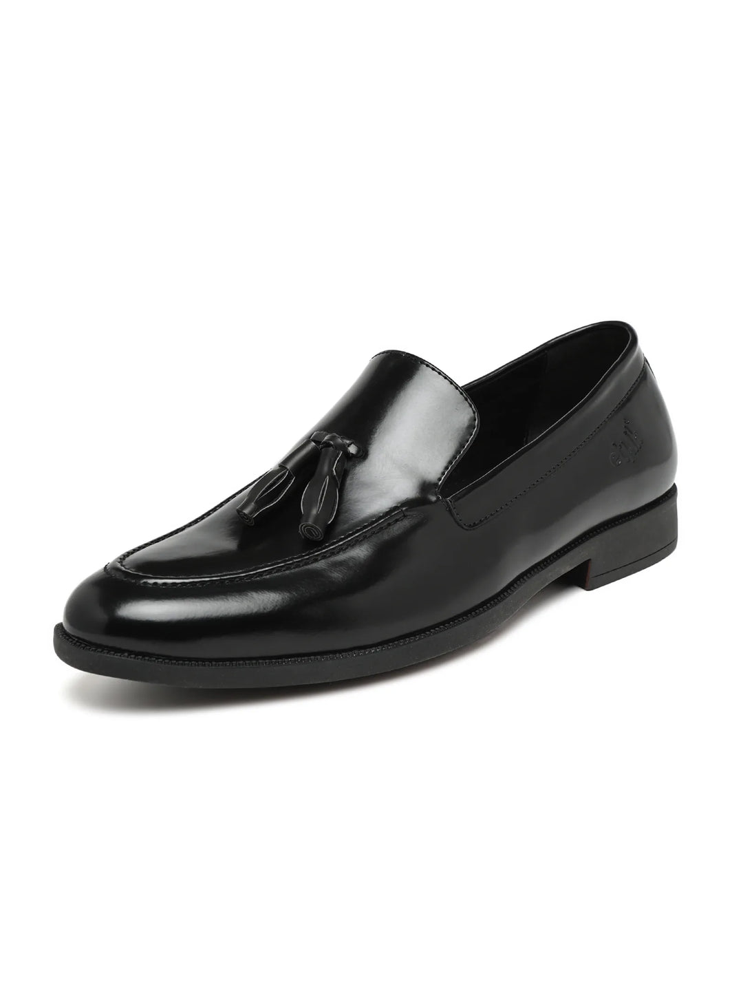 Tassio Black Tassel Loafers