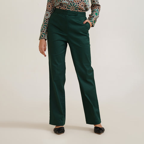 B77 ZAHARA Structured Organic Cotton Tencel Women's Trousers