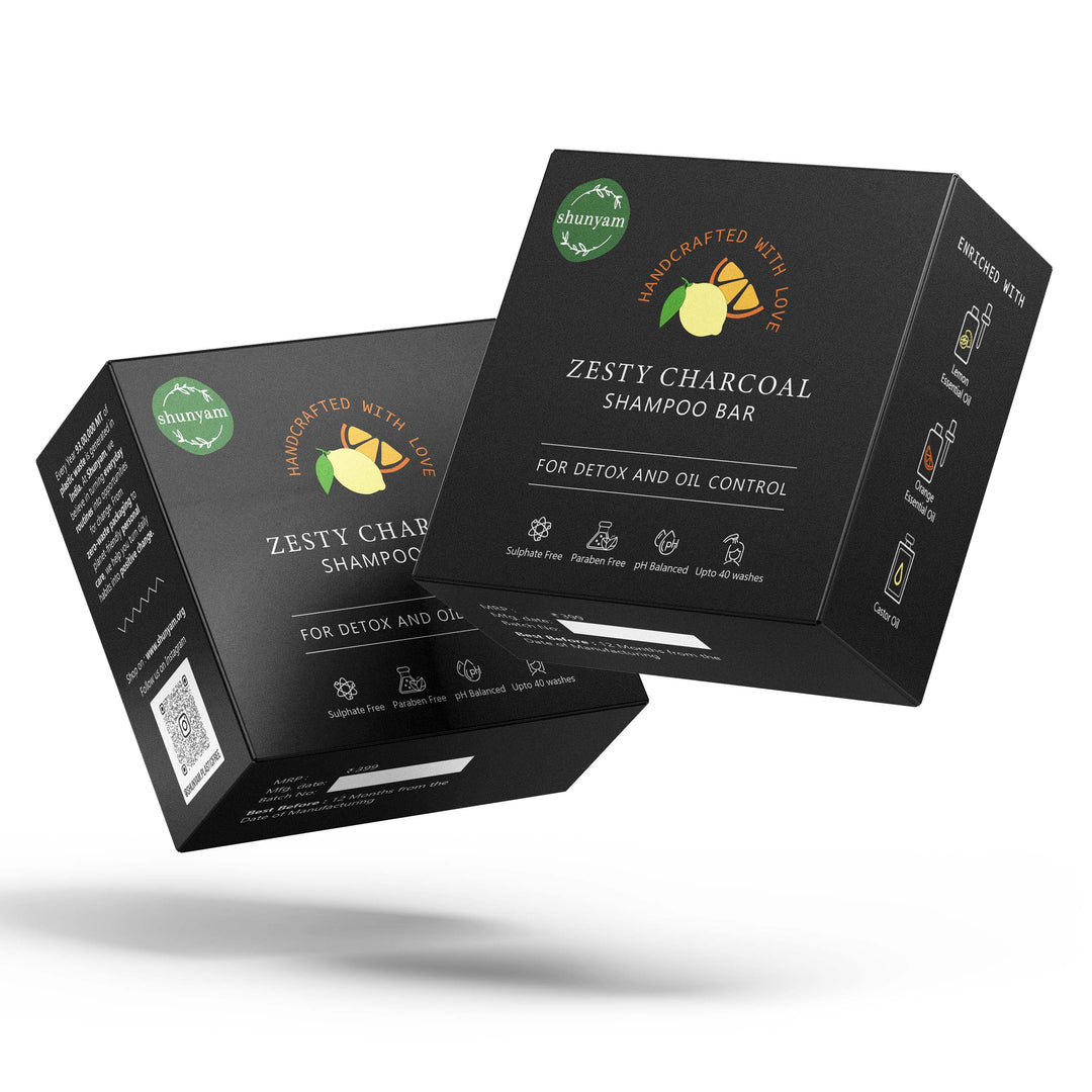 Zesty Charcoal Shampoo Bar for Detox and Oil Control - Suspire