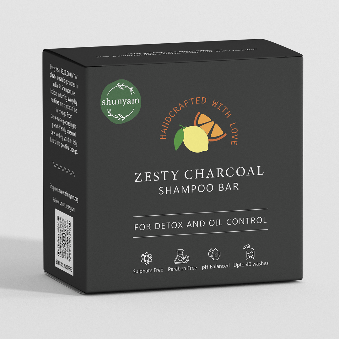 Zesty Charcoal Shampoo Bar for Detox and Oil Control - Suspire