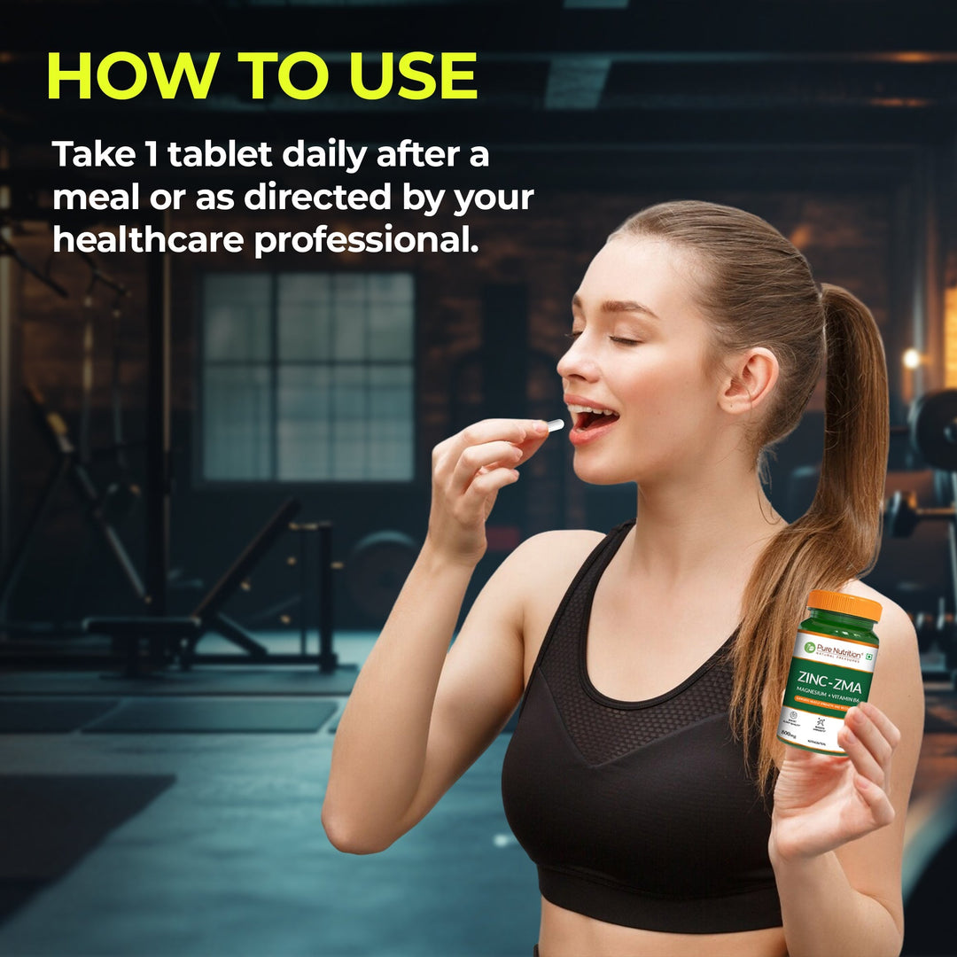 Pure Nutrition ZMA  Zinc, Magnesium & Vitamin B6 Tablets