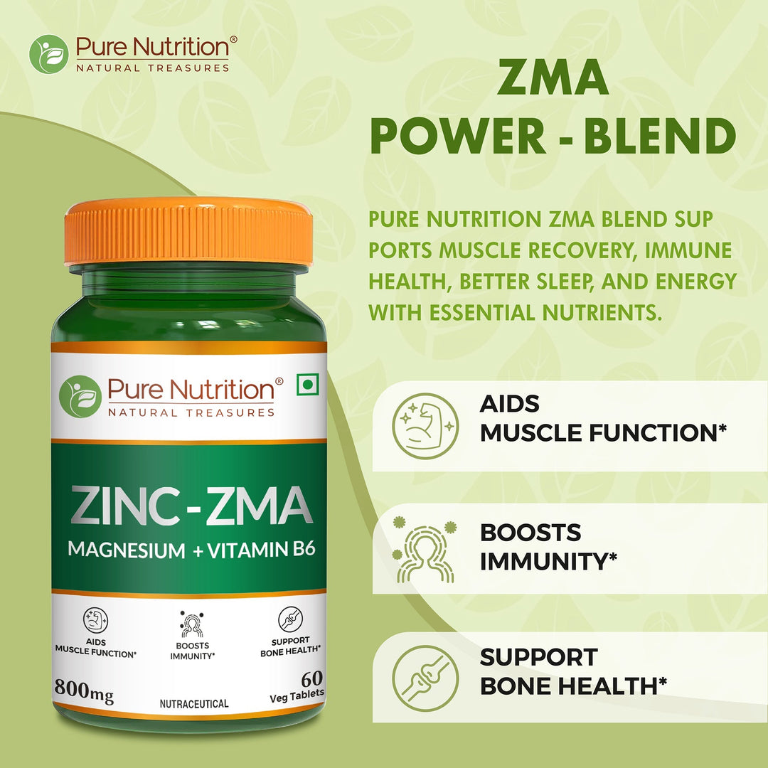 Pure Nutrition ZMA  Zinc, Magnesium & Vitamin B6 Tablets
