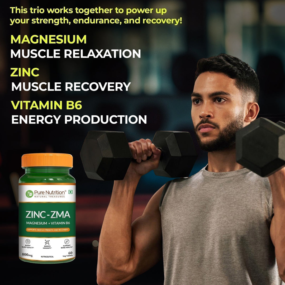 Pure Nutrition ZMA  Zinc, Magnesium & Vitamin B6 Tablets