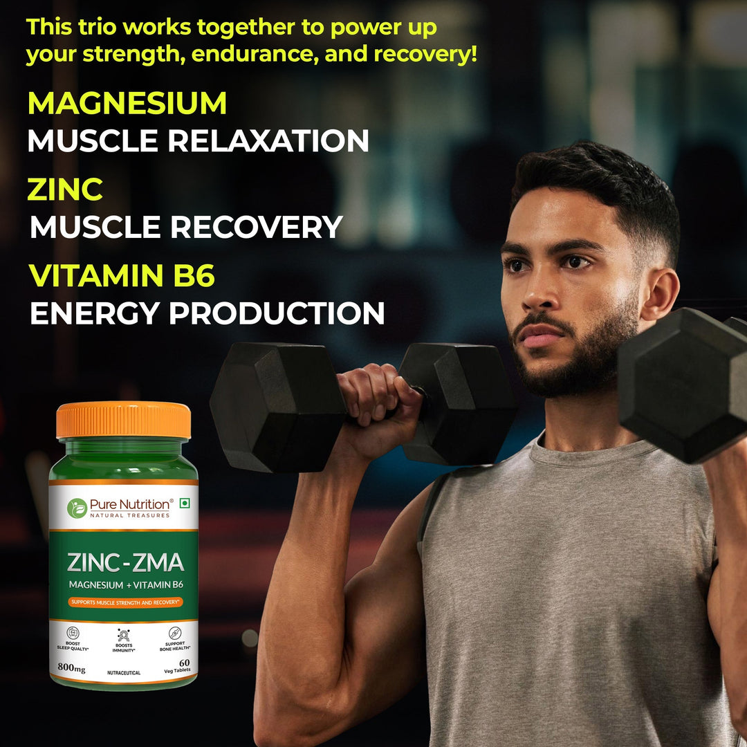 Pure Nutrition ZMA  Zinc, Magnesium & Vitamin B6 Tablets