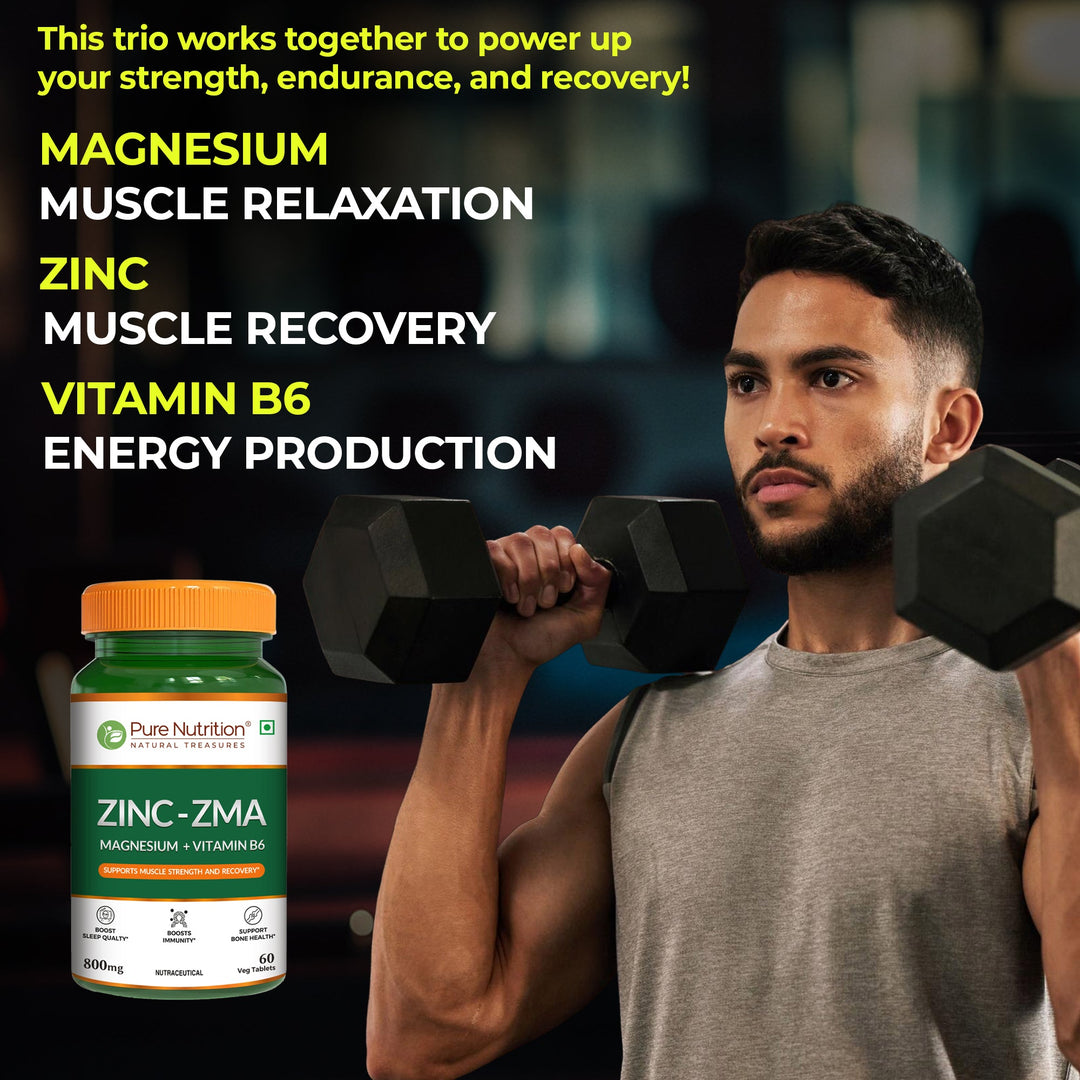 Pure Nutrition ZMA  Zinc, Magnesium & Vitamin B6 Tablets