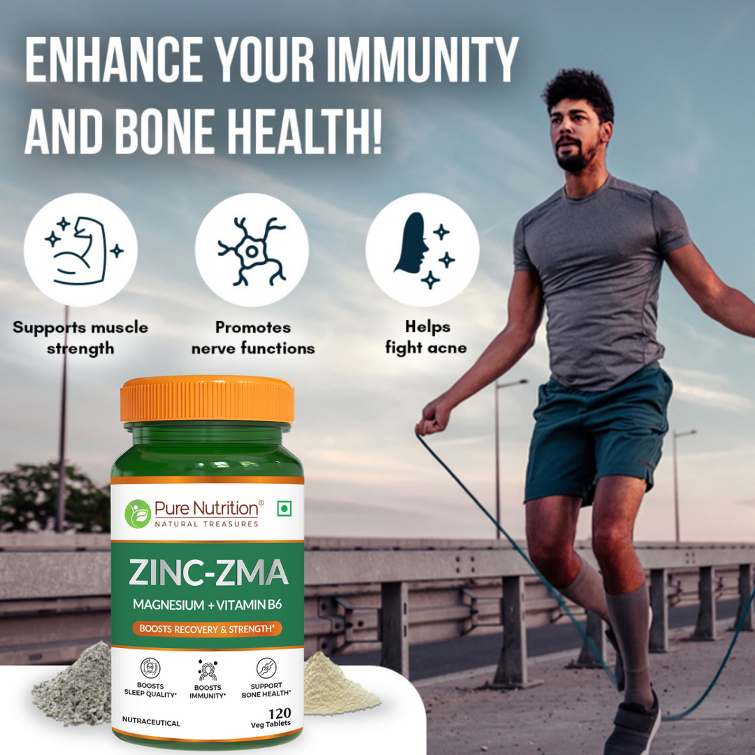 ZMA 120 Veg Tablets | Zinc, Magnesium Aspartate & Vitamin B6 | Muscle & Sleep