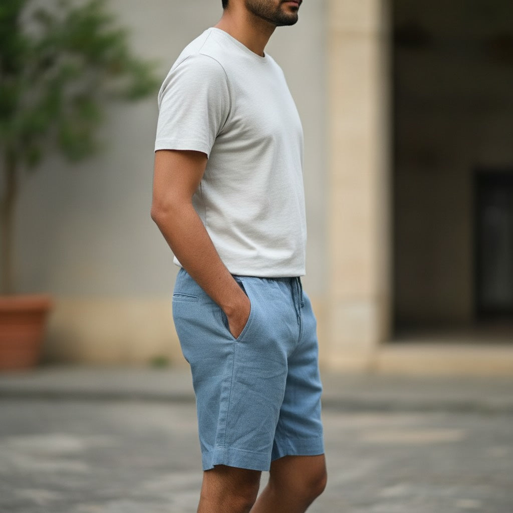 100% Premium Linen Shorts- Men&