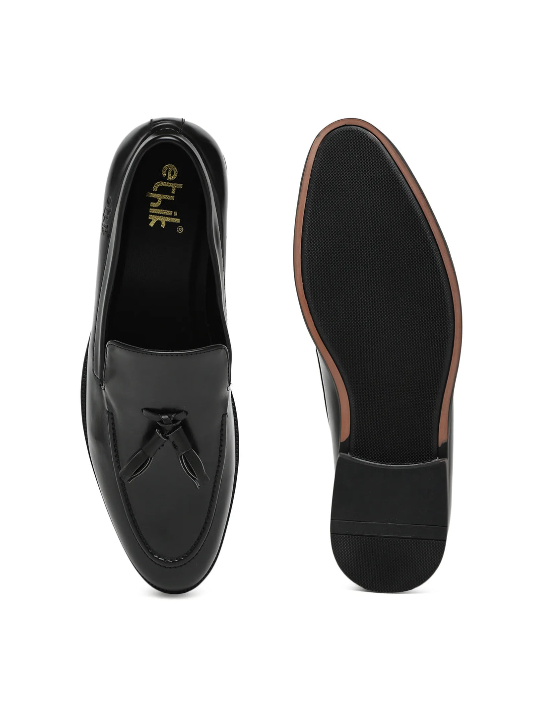 Tassio Black Tassel Loafers