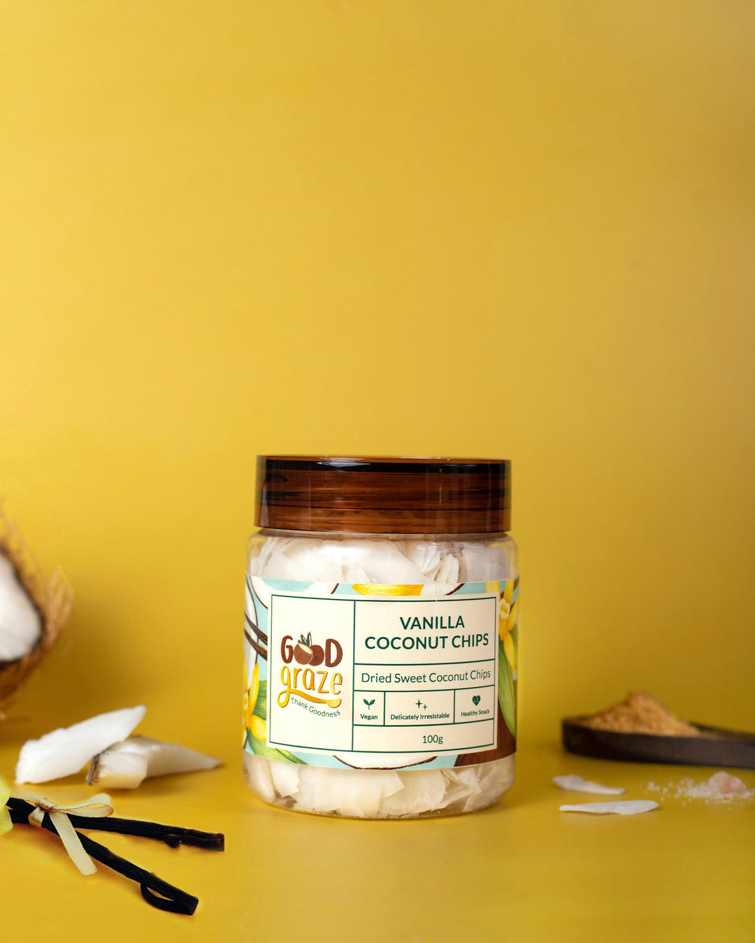 Good Graze Vanilla Coconut Chips 100gm (Pack Of 2)