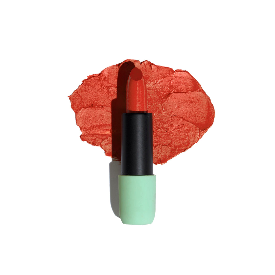 Disguise Cosmetics Satin Matte Lipstick Orange Editor 08 | ULTRA LIGHT & COMFORTABLE | ENRICHED WITH PLANT OILS
