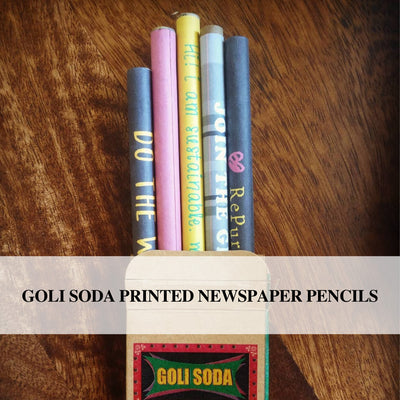 Upcycled Multicolor Newspaper Pencils