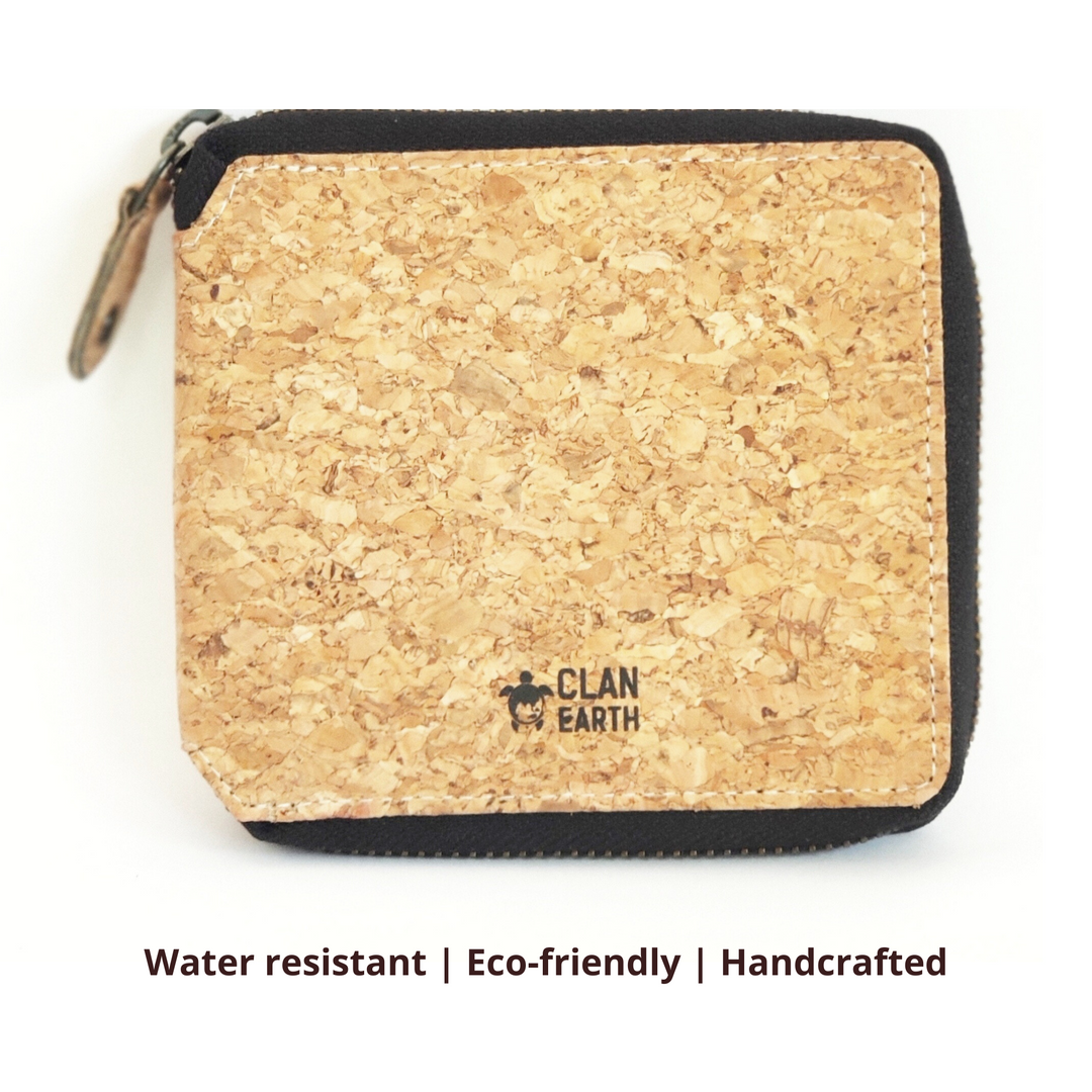 Clan Earth Kiwi Zip Cork Wallet