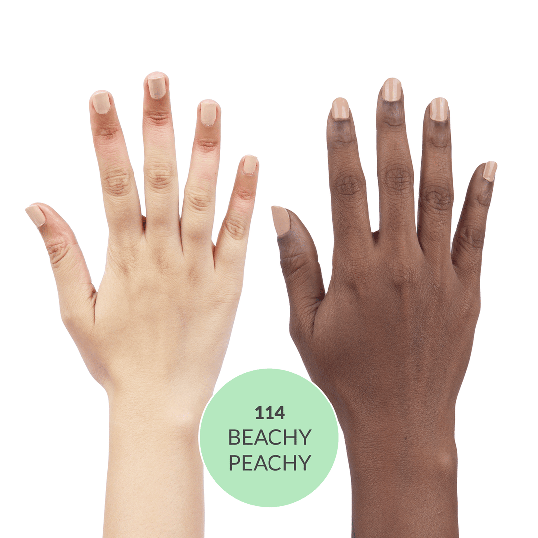 Disguise Cosmetics Happy, Healthy Nail Polish Beachy Peachy 114: 21 TOXIN FREE | WITH AHA & LOTUS EXTRACT | STRENGTHENS NAILS | 9 ml