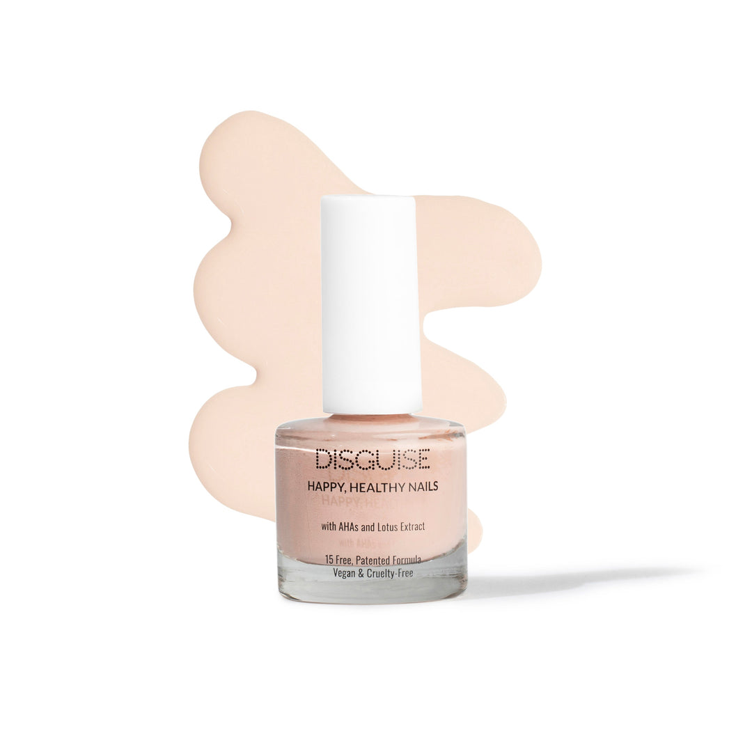 Disguise Cosmetics Happy, Healthy Nail Polish Beachy Peachy 114: 21 TOXIN FREE | WITH AHA & LOTUS EXTRACT | STRENGTHENS NAILS | 9 ml
