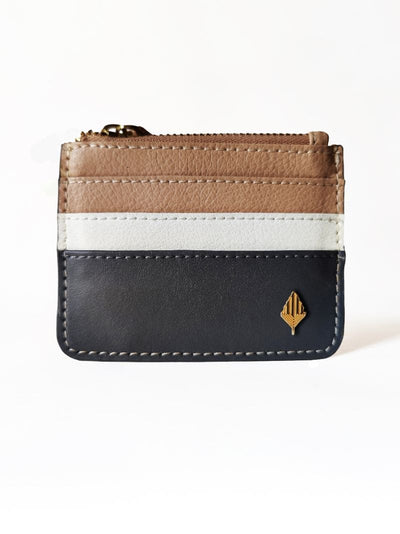 Iris - grey & caramel wallet