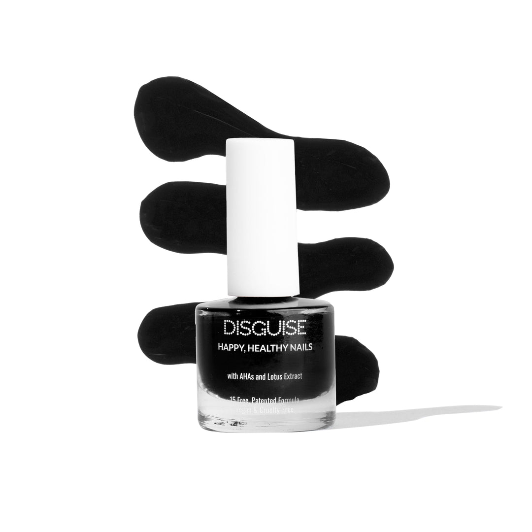 Disguise Cosmetics Wreckless Black 122, 21 Toxin Free | With AHA & Lotus Extract | Intense Color | 9 ml