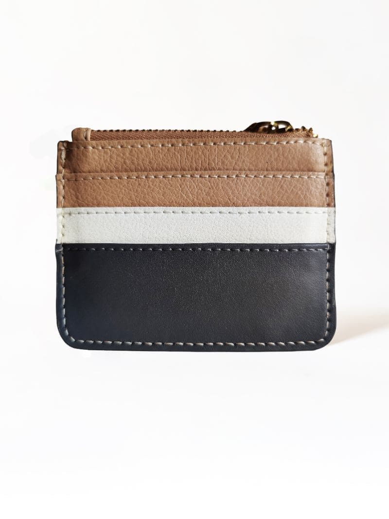 Iris - grey & caramel wallet