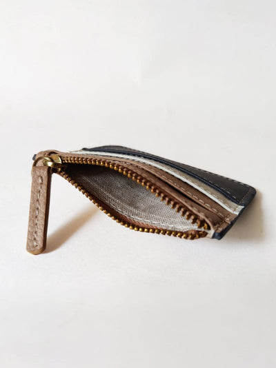 Iris - grey & caramel wallet