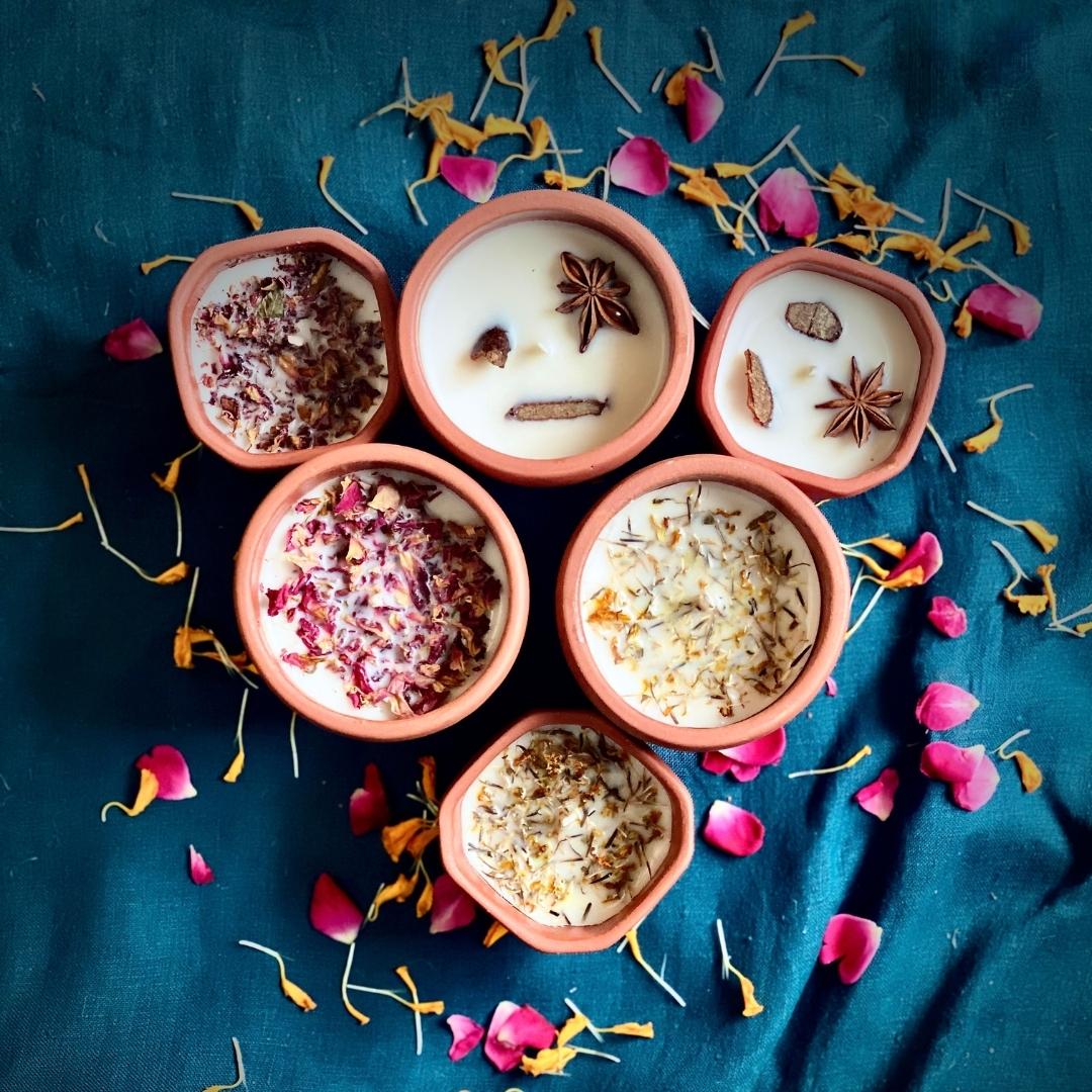 Pravaah Handmade Soy Wax Candles | Zero Waste | Sets | Giftng Box