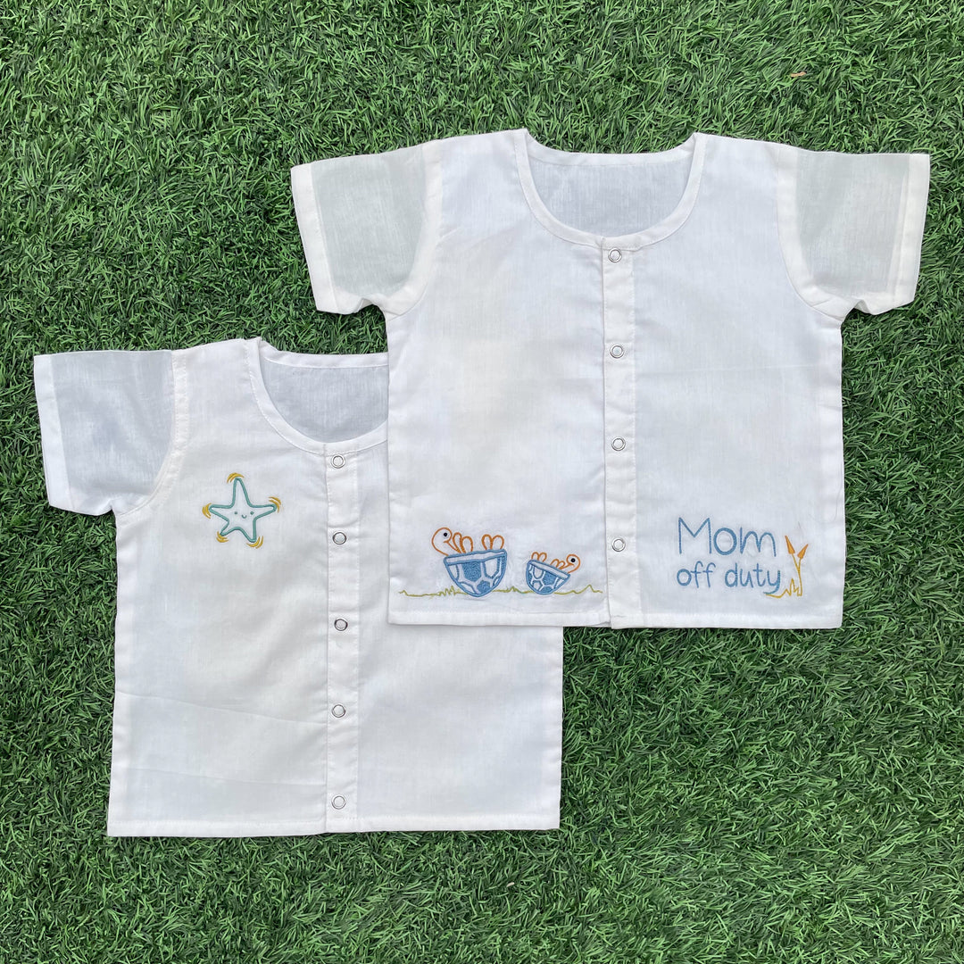 Bhaakur Set of 2 Jhablas/Vests- Tortoise