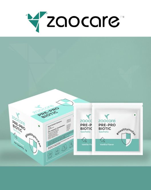 Zaocare Pre Probiotic Orosoluble Sachet | For Proper Digestion, Colon Cleanse, Colon Hygiene, and Gut Health | 20 Sachets