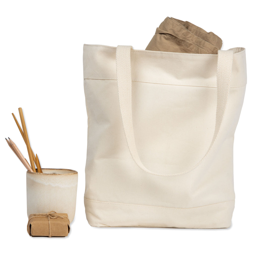 Akiiko Large Shopper Tote | Cotton Canvas, Zip Closure