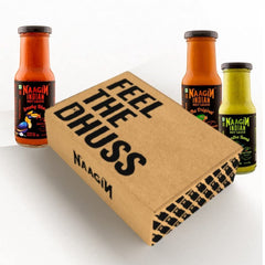 Naagin Sauce Gift Box - Indian Hot Sauce The Original, Kantha Bomb & Smoky Bhoot, Bottle (230gm, Pack of 3)
