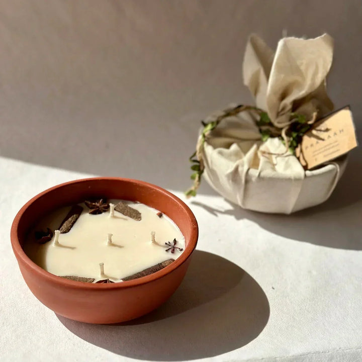 Pravaah Bayaar XL | 100% Soy Wax Candle | 5 Wick and 7 Wick | Cinnamon Vanilla