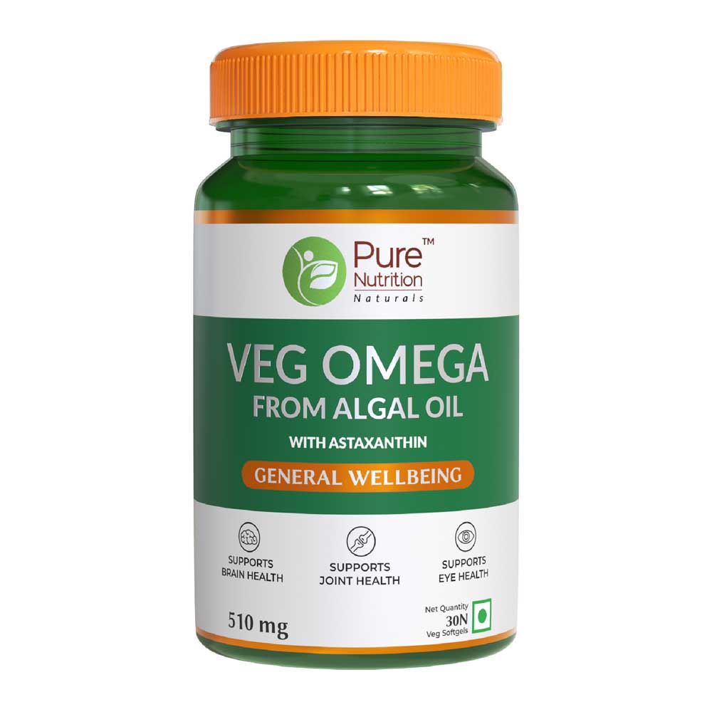 Pure Nutrition Veg Omega l Veg Omega 3 For Brain and Heart Health - 30 Softgels