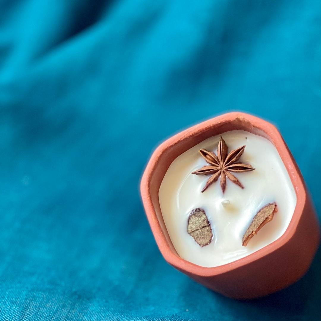 Pravaah Bayaar | 100% Soy Wax Candle | Hand Poured | Cinnamon Vanilla