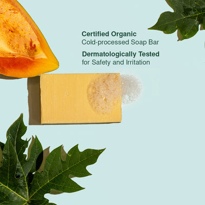 Papaya, Apricot & Mandarin- Organic Soap For Dull & Tanned Skin- 100 gm