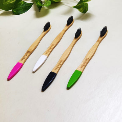 Natural Bamboo Toothbrush | Pack of 2 Charcoal bristles