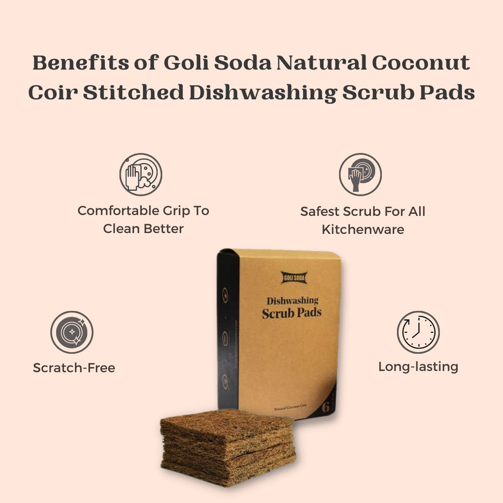 Natural Coconut Coir Dishwashing Scrub Pads