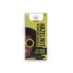 A Diabetic Chef Hazelnut Belgian Dark Chocolate | Organic and Sugarfree | 55% Premium Cocoa | Diabetic Friendly | Vegan - 40g each (Pack of 3)