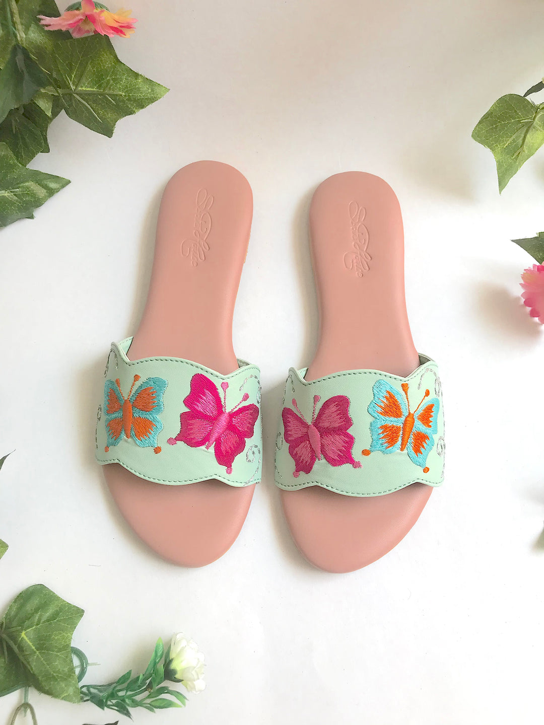 Sea Green Butterfly Swirls