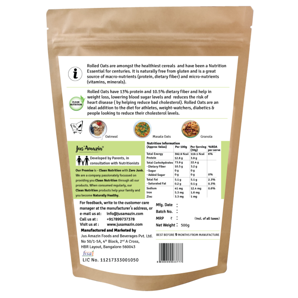 Jus Amazin Rolled Oats