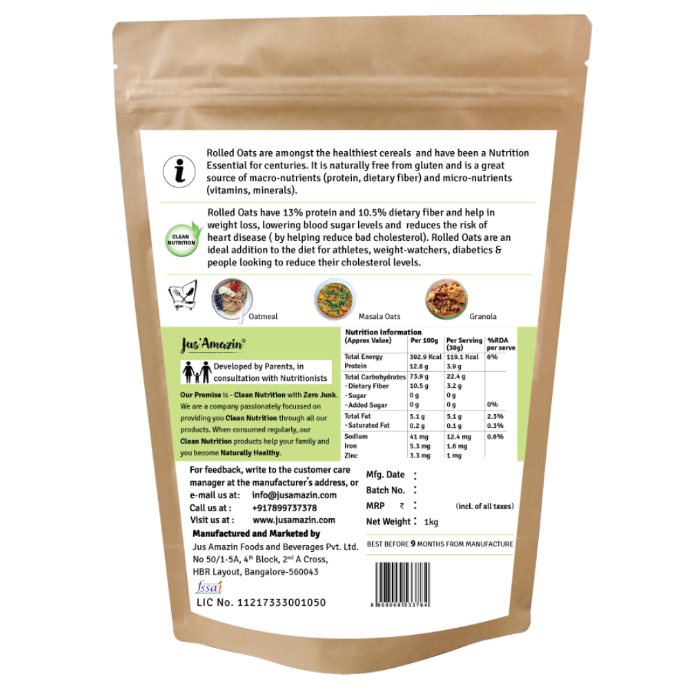 Jus Amazin Rolled Oats