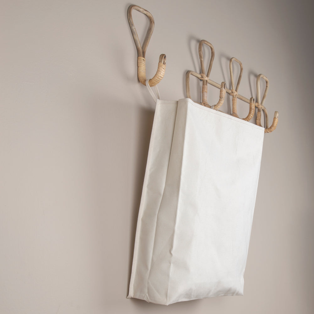 Akiiko Laundry Hang Bag | Cotton Canvas, Laminated Inside