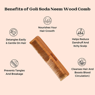 Goli Soda Neem Wood Comb